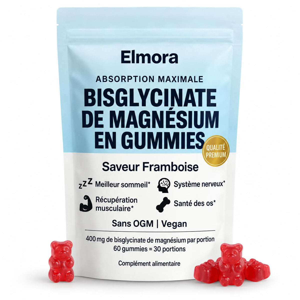 Bisglycinate de magnésium en gummies